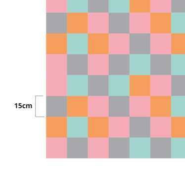 Färgglatt schackbräde Vinylmatta geometrisk - Tenstickers