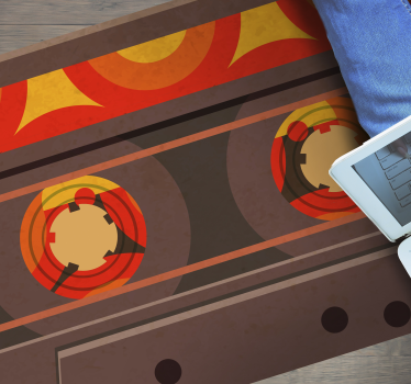 70-tal kassett retro matta - Tenstickers