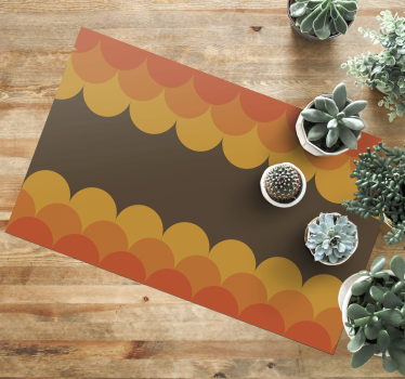 70-tals retro matta med kammussla - Tenstickers