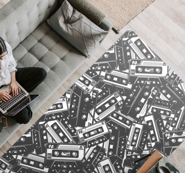 90-tals kassett retro matta - Tenstickers