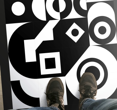 Abstrakt geometrisk ensemble Vinylmatta geometrisk - Tenstickers