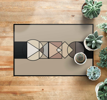 Abstrakta geometrier Vinylmatta geometrisk - Tenstickers