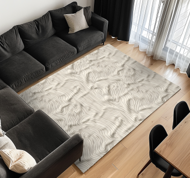 Abstrakta linjer Vinylmatta beige - Tenstickers