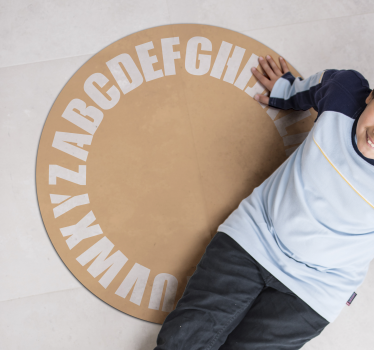 Alfabetet cirkulär layout Vinylmatta alfabet - Tenstickers
