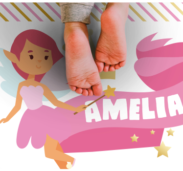 älv prinsessa namn barn vinyl matta - Tenstickers