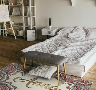 Anpassad mandala Vinylmatta namn - Tenstickers