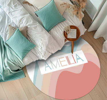 Anpassad randig namn design vinylmatta namn - Tenstickers