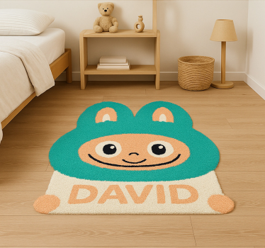 Anpassad turkos labubu Andra Vinylmattor - Tenstickers