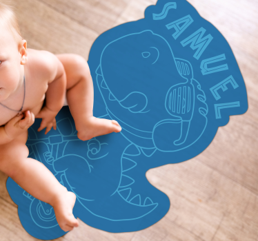 Anpassningsbar dino Vinylmatta namn - Tenstickers