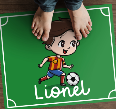 Anpassningsbar fotboll Vinylmatta namn - Tenstickers