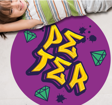 Konst och diamanter Vinylmatta namn - Tenstickers