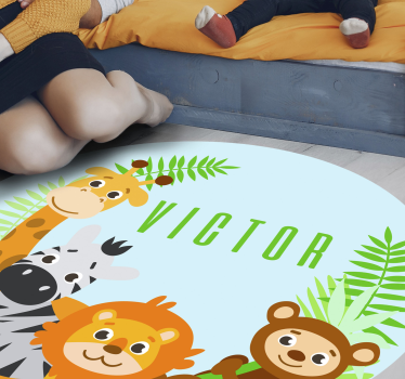 Anpassningsbara djur personlig vinyl matta - Tenstickers