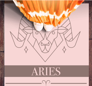 Aries zodiac symbol Vinylmattor med fraser - Tenstickers