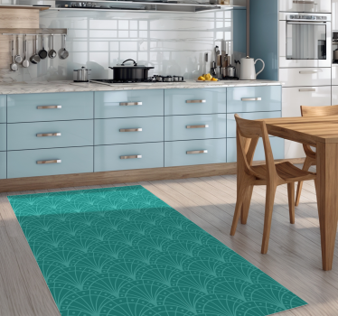 Artdeco stil Vinylmatta turkos - Tenstickers