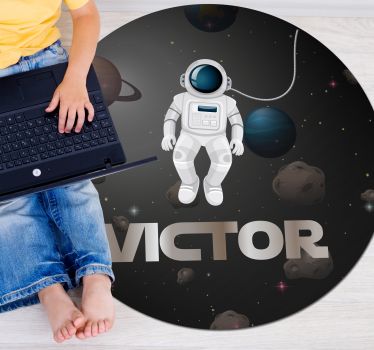 Universumastronaut med namn Andra Vinylmattor - Tenstickers