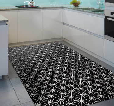 Asymmetrisk starburst Vinylmatta geometrisk - Tenstickers