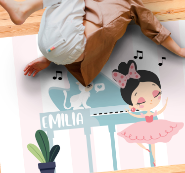 Balettdansscen Vinylmatta namn - Tenstickers
