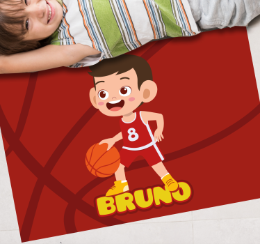 Basketkaraktär Vinylmatta namn - Tenstickers