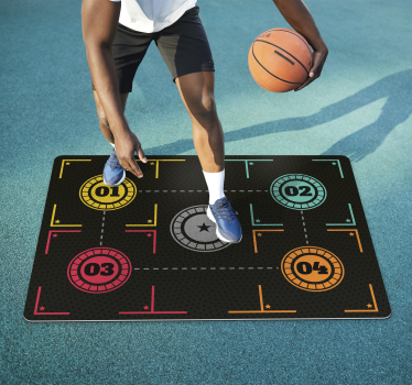 Basketträning Vinylmatta Rektangel - Tenstickers
