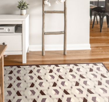Beige hexagoner geometriska mattor - Tenstickers