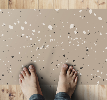 Beige terrazzo vinyl textur matta - Tenstickers