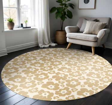 Beige vallmo Vinylmatta blommor och växter - Tenstickers