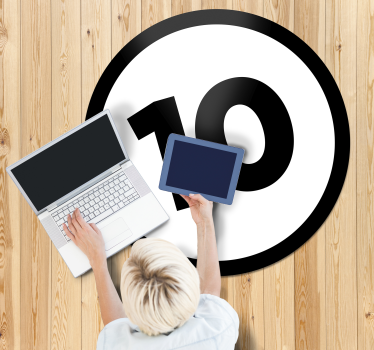 Bilnummer vinylmatta - Tenstickers