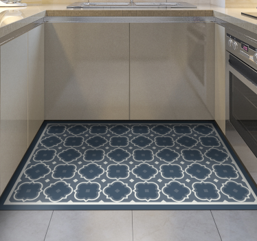 Blå mosaik mönster mosaik vinylgolv - Tenstickers