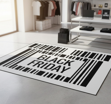 Black friday vinylmatta med kodbar design - Tenstickers