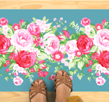 Blommig blossom array Vinylmatta blommor och växter - Tenstickers