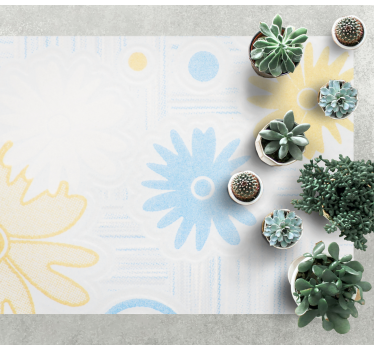 Blommiga inslag Vinylmatta blommor och växter - Tenstickers