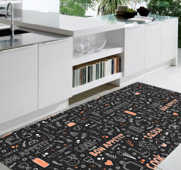 Bon apetit mönster köksgolv - Tenstickers