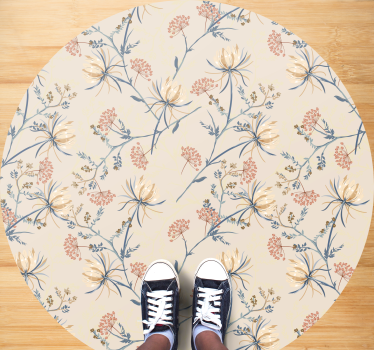 Botanisk blomyta Vinylmatta blommor och växter - Tenstickers