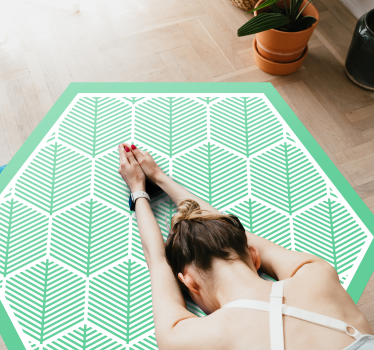 Botanisk geometri Vinylmatta blommor och växter - Tenstickers