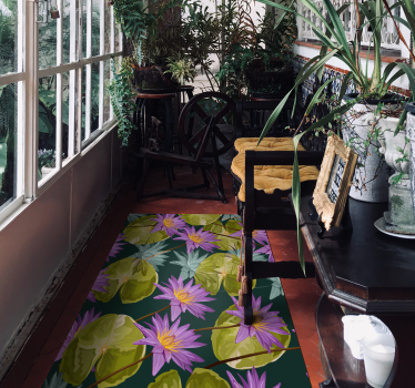 Botaniska näckrosor Vinylmatta blommor och växter - Tenstickers