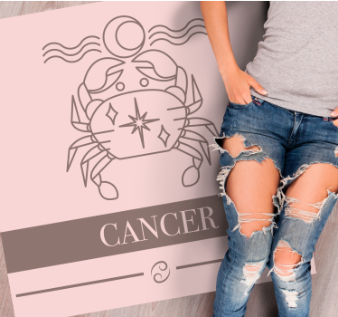 Cancer zodiaken emblem Vinylmattor med fraser - Tenstickers
