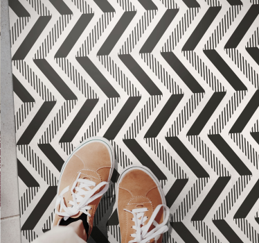Chevron intriger Vinylmatta geometrisk - Tenstickers
