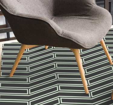 Chevron linjer Vinylmatta geometrisk - Tenstickers