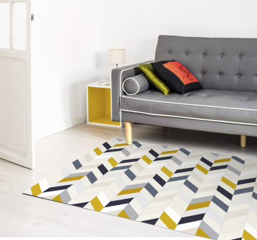 Chevron sicksack mönster Vinylmatta geometrisk - Tenstickers