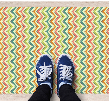 Chevron sicksackmotiv Vinylmatta geometrisk - Tenstickers