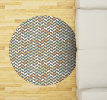 Chevron spektrum cirkel Vinylmatta geometrisk - Tenstickers