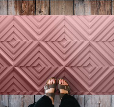 Chevron texturerad yta Vinylmatta geometrisk - Tenstickers