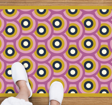 Cirkulär färgfusion Vinylmatta geometrisk - Tenstickers