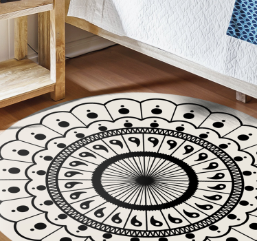Cirkulär matta för boho mandala sovrum - Tenstickers