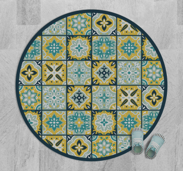 Cirkulär mosaik Vinylmatta Mosaik - Tenstickers