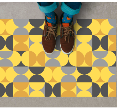 Cirkulärt mönsterspel Vinylmatta geometrisk - Tenstickers