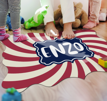 Cirkus med namn personlig vinylmatta - Tenstickers