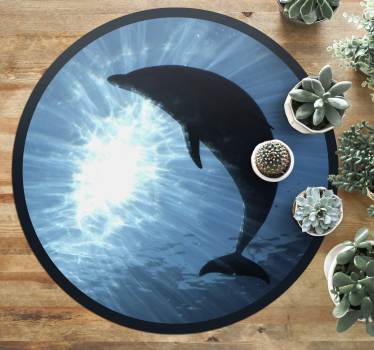 Delfin siluett djur matta - Tenstickers
