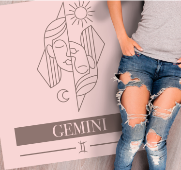 Design med gemini-tema Vinylmattor med fraser - Tenstickers