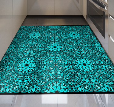 Detaljerad kricka mosaik vinylgolv - Tenstickers